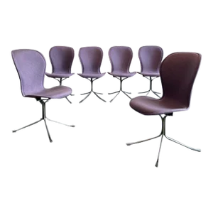 Set of 6 Upholstered Ion Dining Chairs by Gideon Kramer, Circa 1960s