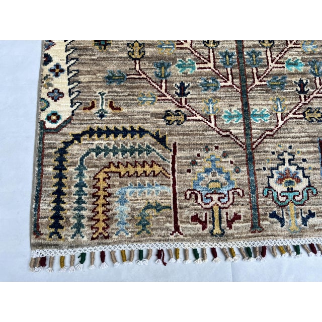 2000 - 2009 Hand-Knotted Cypress and Willow Garden Runner in Grey Wool, 2'9" X 9'10" For Sale - Image 5 of 12