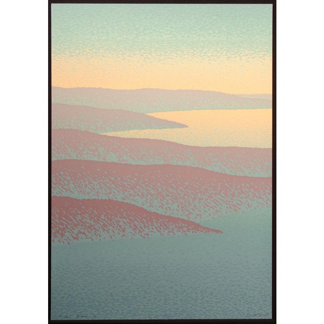 Impressionist Scott Nellis "Teal Basin I, Ii, Iii" Triptych of 3 Signed & #Ed Art Serigraphs For Sale - Image 3 of 10