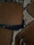 Set of four retro modern tobacco brown chairs featuring molded Virco shells and original textured upholstery. Retains...