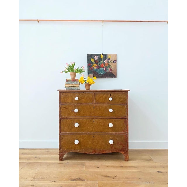 Victorian Scumbled Painted Chest of Drawers For Sale - Image 9 of 9