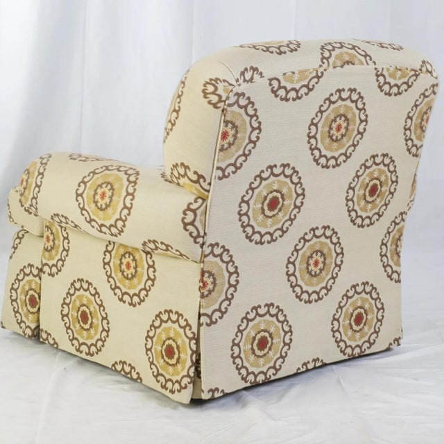 2000 - 2009 Pair Of Emanuel Cappello Skirted Club Chairs For Sale - Image 5 of 9