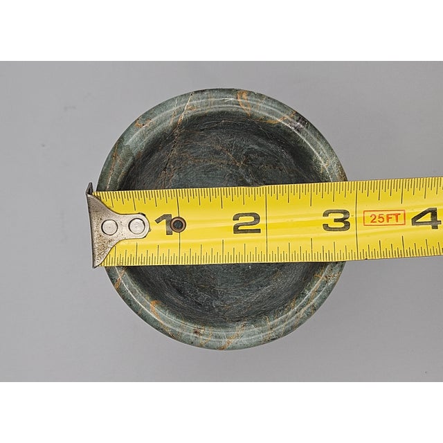Green Vintage Green Solid Marble Mortar and Pestle For Sale - Image 8 of 9