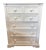 Vintage Lexington Furniture Cream-Painted Five-Drawer Tall Chest For Sale