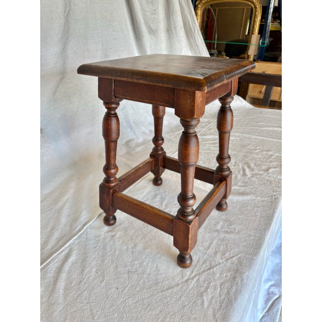 French Early 20th Century French Walnut Stool For Sale - Image 3 of 12