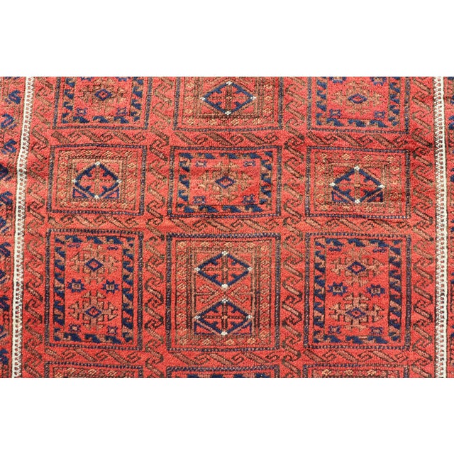 Antique Baluch Tribal Rug With All-Over Geometric Design in Red 5'11 X 10 For Sale - Image 12 of 14