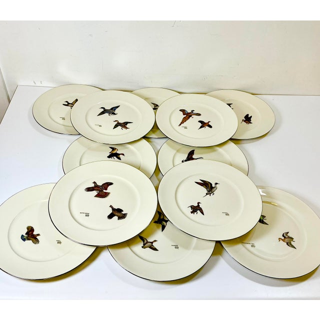 Vintage Home is pleased to offer this rare set of 12 full color Game Fowl Dinner Plates. They are produced from color...