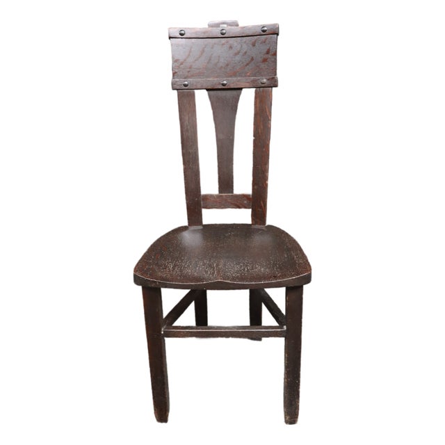 Roycroft Attributed Mission Oak Desk Chair For Sale