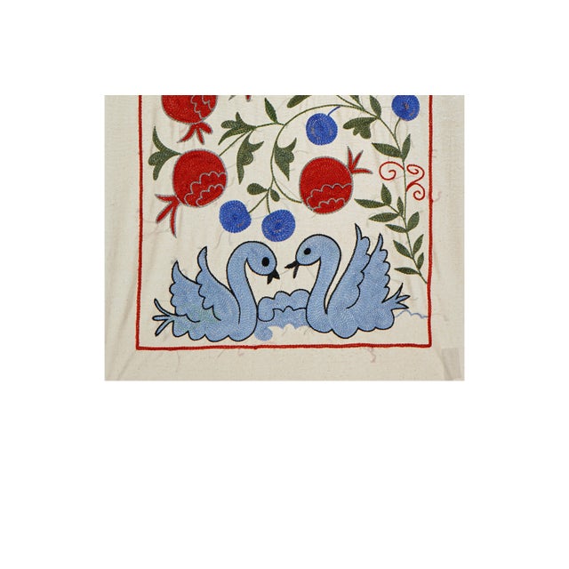 Vintage Suzani from Samarkand, circa 1900s. Dimension; 19.7'' x 36" inches /50 x 92 cm / 1'6'' x 3' Material: 100% cotton....