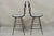 Mid 20th Century Modern Arthur Umanoff Style Wrought Iron Swivel Counter Bar Stool Pair For Sale - Image 4 of 12
