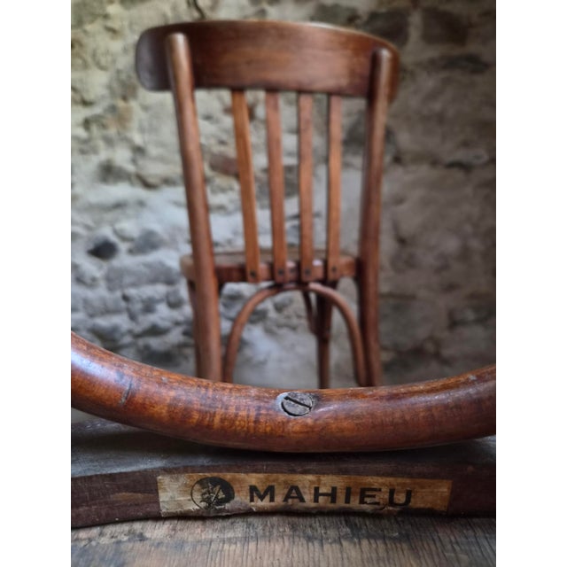 Vintage French Bistro Chairs by Mahieu & Guillaume, 1930s, Set of 4 For Sale - Image 11 of 18