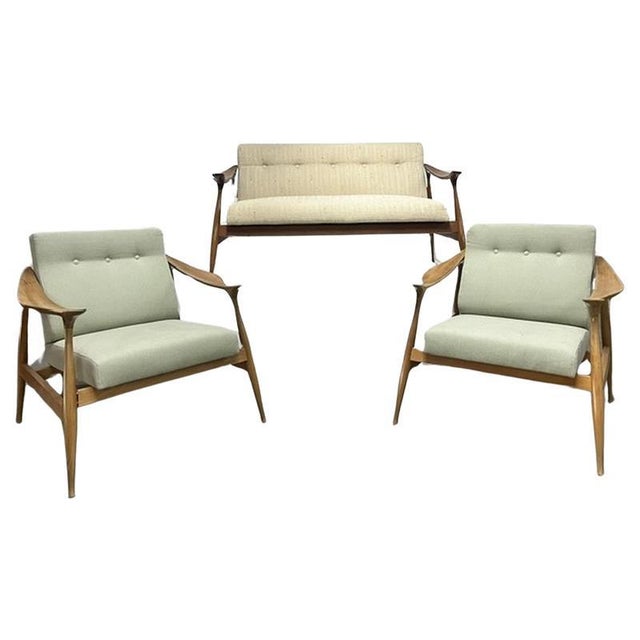Fratelli Reguitti Mid-20th Century, Attributed to Ico Parisi for Fratelli Reguitti, Armchairs For Sale - Image 4 of 4