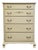 Kindel Furniture Off White Painted Country French Provincial 37" Chest of Drawers For Sale