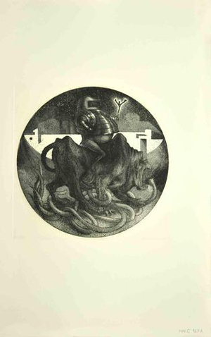 Leo Guida, Eroe Vittorioso, Etching, 1971