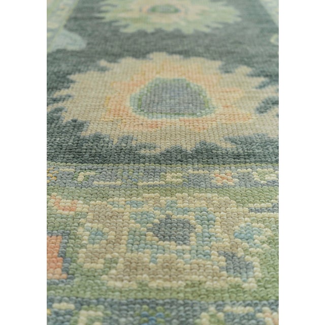 Turkish Oushak Rug 3'x 6'7" #19038 For Sale - Image 4 of 8