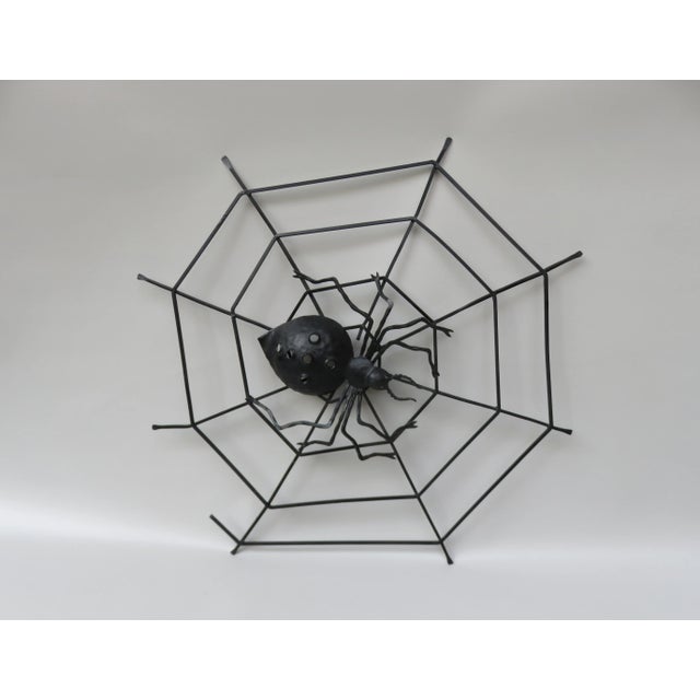 Black Iron Wall Decoration Spider, 1950s For Sale - Image 6 of 18