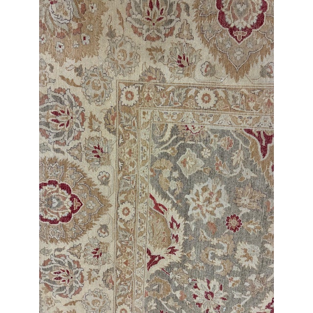 Hand-Knotted Indo-Persian Agra Style Wool Rug For Sale - Image 11 of 11