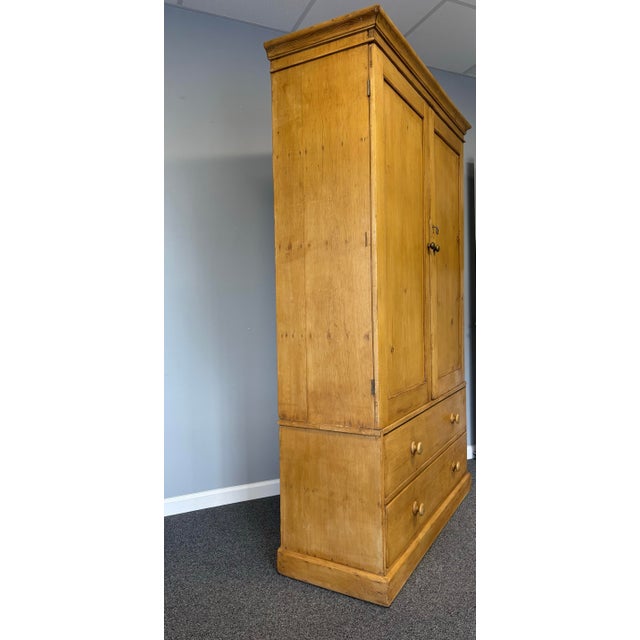 19th Century English Pine Linen Press For Sale - Image 10 of 12