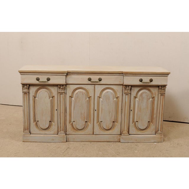 Mid 20th Century Painted Buffet with Corinthian Column Accents For Sale - Image 5 of 11
