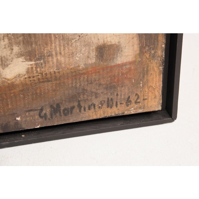 1960s G. Martinelli, Composition, Oil on Cardboard, 1962 For Sale - Image 5 of 16