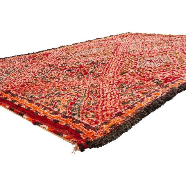 21891 Vintage Beni M'Guild Moroccan Rug, 06'06 x 09'11. The Crimson Dynasty: A Vintage Beni M'Guild Zayne Masterpiece of...