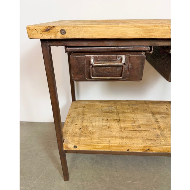 Vintage Industrial Worktable, 1960s For Sale - Image 12 of 18