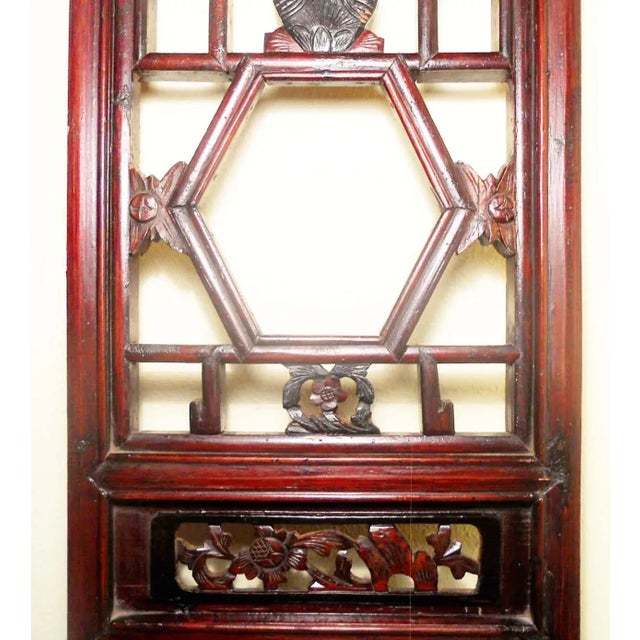 Brown Antique Chinese Screen Panels, Circa 1800-1849 - A Pair For Sale - Image 8 of 11