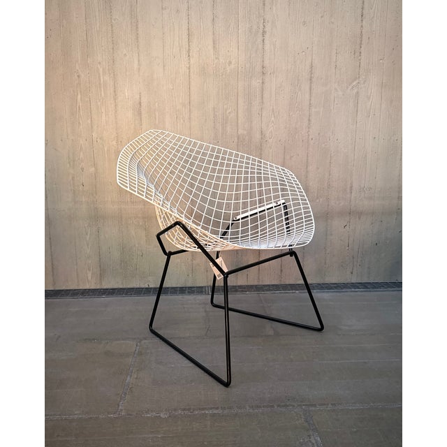 Metal Diamond Chair by Harry Bertoia for Knoll International, 1980s For Sale - Image 7 of 13