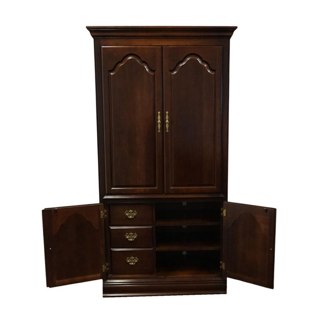 Wood Kincaid Furniture Cherry Mountain III Solid Cherry Traditional Style 38" Media Armoire 81-035 For Sale - Image 7 of 13