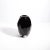 Modern Hand Blown Murano Facet Vase in Onyx Black Medium For Sale - Image 3 of 5