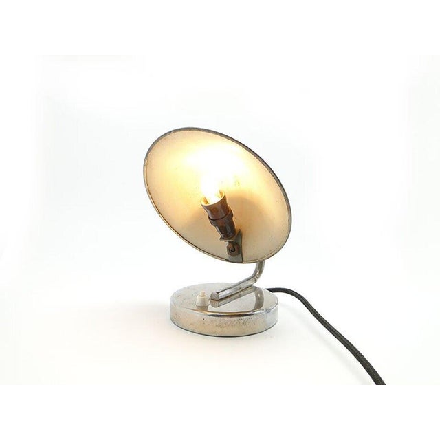 Chrome-Plated Metal Table Lamp by J. Hurka for Napako, Czechoslovakia, 1950s For Sale - Image 10 of 14