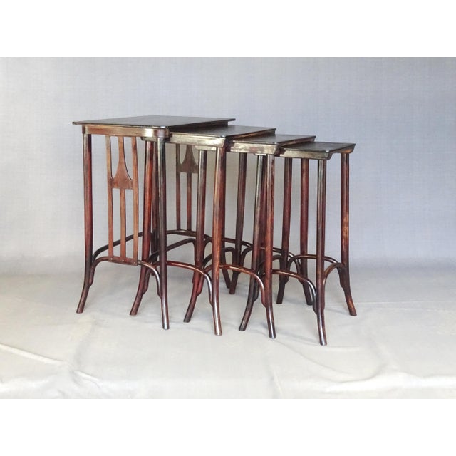 Nesting Tables by Siegel for Kohn, 1905, Set of 4 For Sale - Image 13 of 16