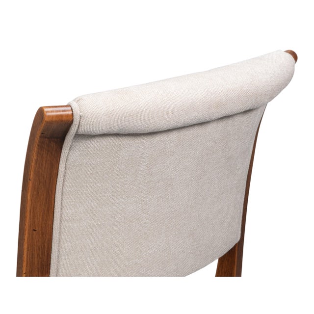 Cream Klismos Dining Chairs in Antiqued Walnut and Cream, Sets of 2 For Sale - Image 8 of 11