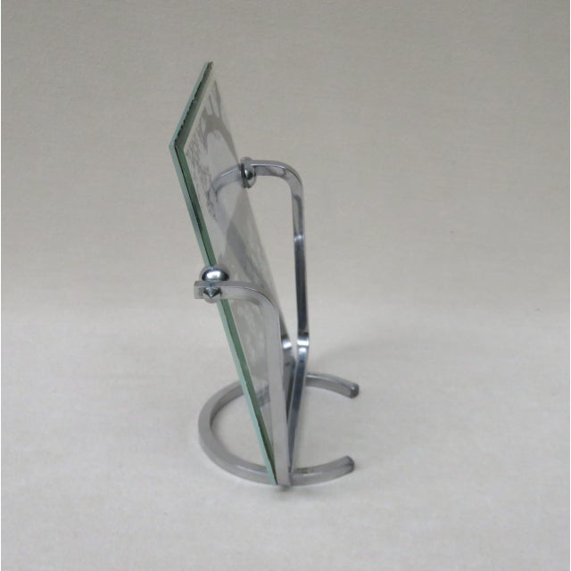 Vintage Art Deco French Chrome-Plated Picture Frame, 1920s For Sale - Image 3 of 18
