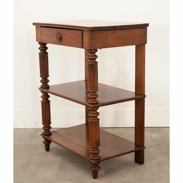 English 19th Century Solid Walnut Etagere Table For Sale - Image 10 of 12