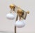 White Vintage 1980s Signed Napier Goldtone White Melon Drop Clip Earrings-2 Pieces For Sale - Image 8 of 8