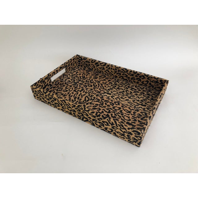 Leopard Print Cowhide Tray Chairish