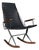 Gerald McCabe for Brown Saltman Steel and Walnut Mid-Century Rocking Chair, Attributed For Sale