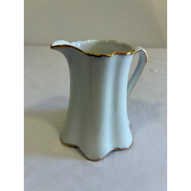Traditional Vintage Thomas Germany Porcelain Creamer With Gold Trim For Sale - Image 3 of 10