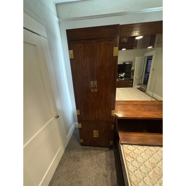 1960s Henredon Campaign Style Bedroom Set For Sale - Image 10 of 11