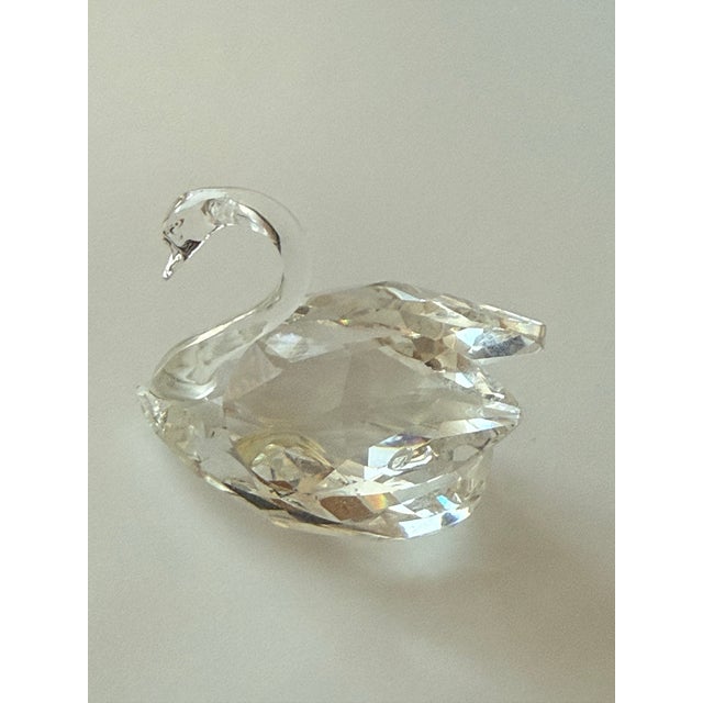 Swarovski Marked Swan Small-Faceted Bottom - Beauties of the Lake Vtg. 1982 For Sale - Image 4 of 12