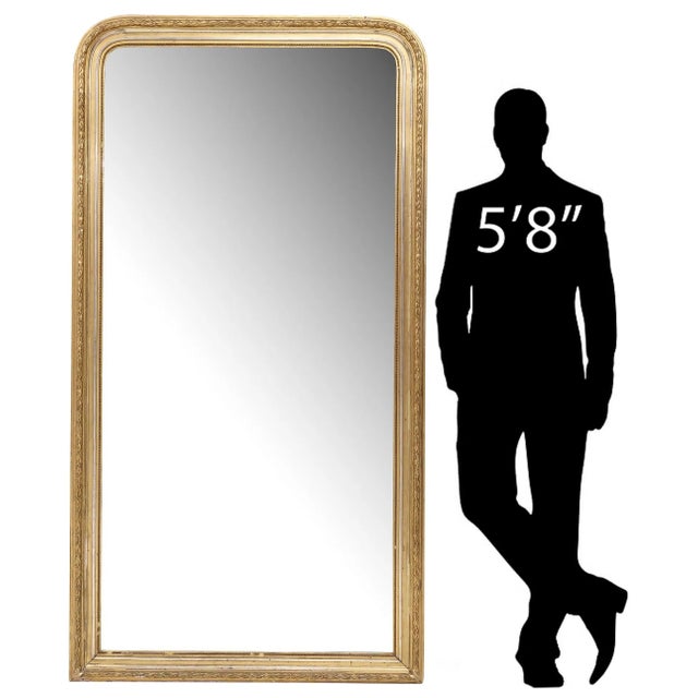 19th Century French Louis Philippe Giltwood Mirror For Sale - Image 4 of 4