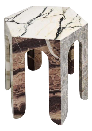 Sesto TSCF Hexagonal Coffee Table in Various Marbles by Bufalini Marmi