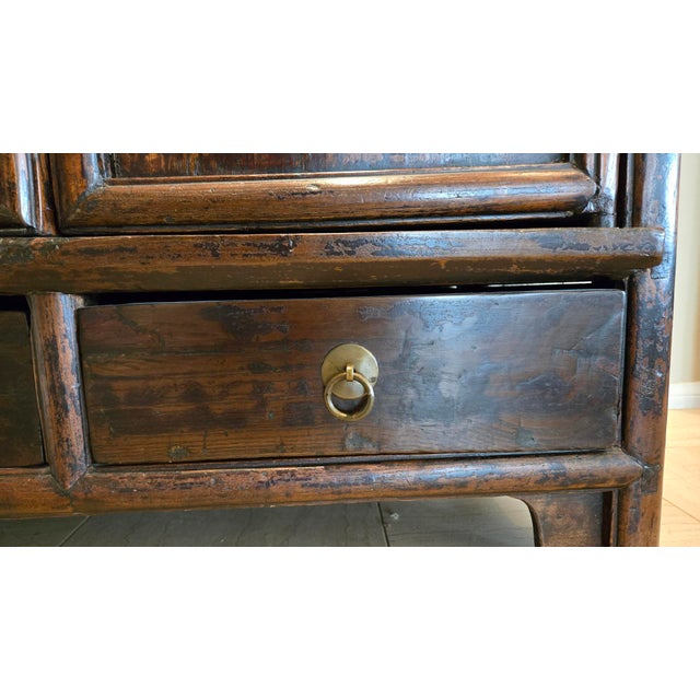 Chinese Chinese Lacquered Cabinet Armoire For Sale - Image 3 of 9