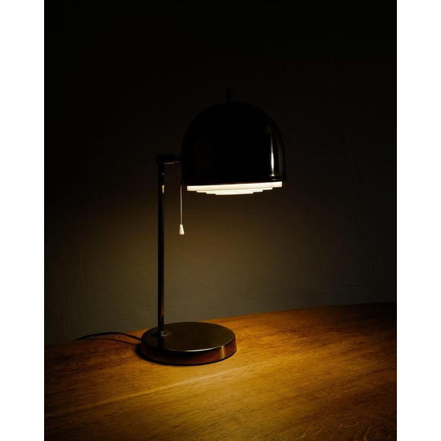 1960s Swedish Mid-Century B-075 Brass Table Desk Lamp by Eje Ahlgren for Bergboms, 1960s For Sale - Image 5 of 7