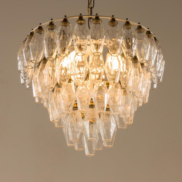 Poliedri Chandelier by Carlo Scarpa for Venini, Italy, 1960s For Sale - Image 13 of 13