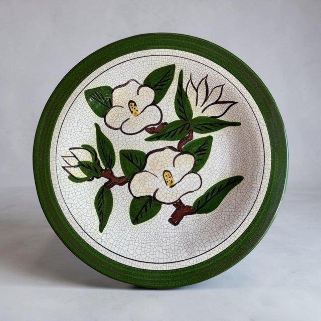Large Majolica Platter Hartman Studios of Los Angeles, California Measures 15.75” Round x .75”tall. It retains its...