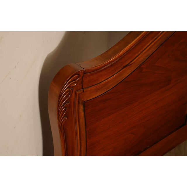 Henredon Carved Cherry King Size Bed Frame For Sale - Image 11 of 18