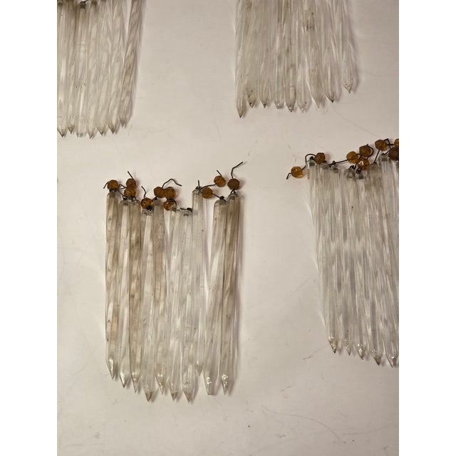 Blown Glass Tube Form Chandelier or Candelabra Drops For Sale - Image 4 of 12