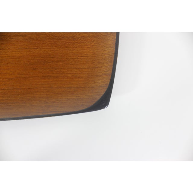 Mid-Century Modern Vintage Bentwood Teak Tray, Japanese Molded Lacquered Wood Danish Modern Scandinavian Style Serving Tray, Mid Century Modern, MCM For Sale - Image 3 of 8